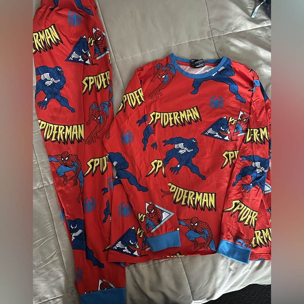 Spiderman Venom Animated Series Marvel Comics Pajama Jogger Shirt Set Cakeworthy